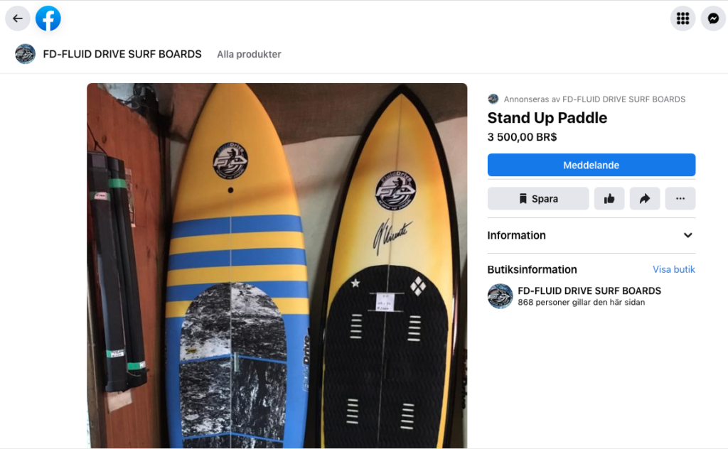 facebook shop produktsida