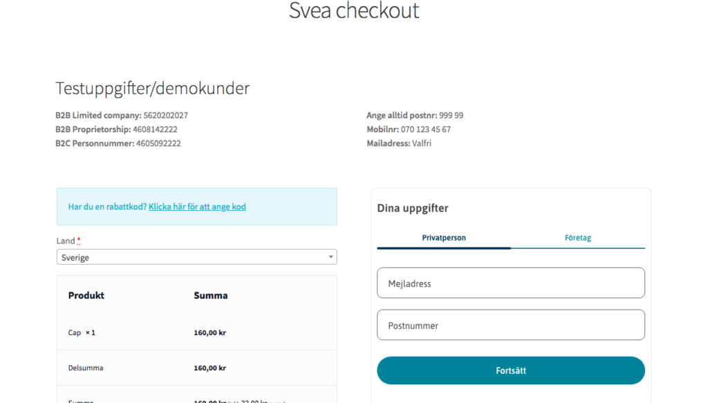 svea ekonomi och web pay